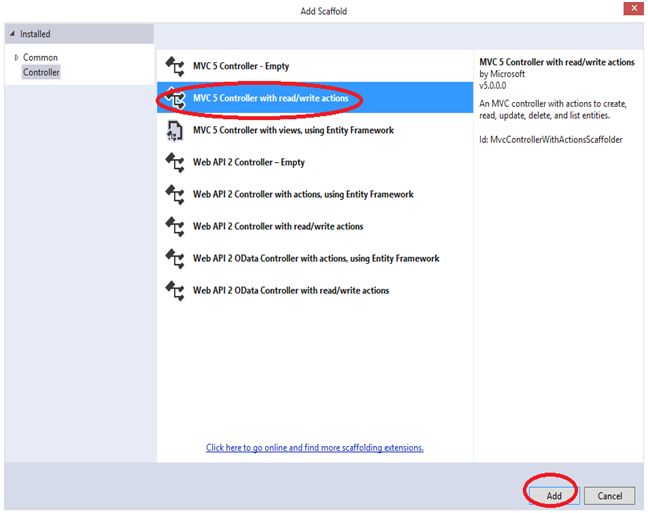 MVC 5 Controller 